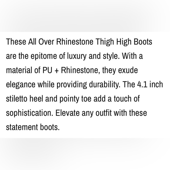 Fashion Nova Black Studded Over-the-Knee Boots - Picture 2 of 7